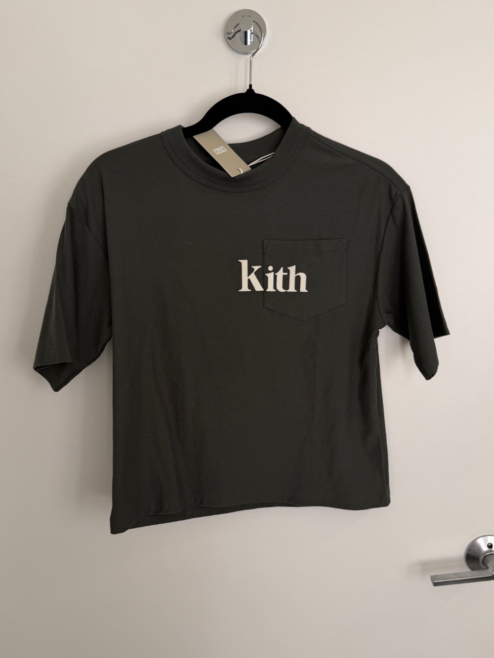 Kith Kids grey Pocket Logo Tee